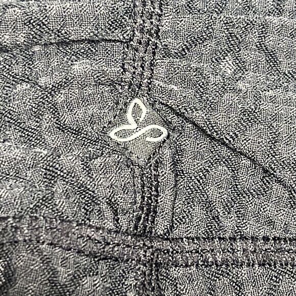 Prana Misty Yoga Leggings Textured Black Gray Jacquard Size S - Picture 5 of 8